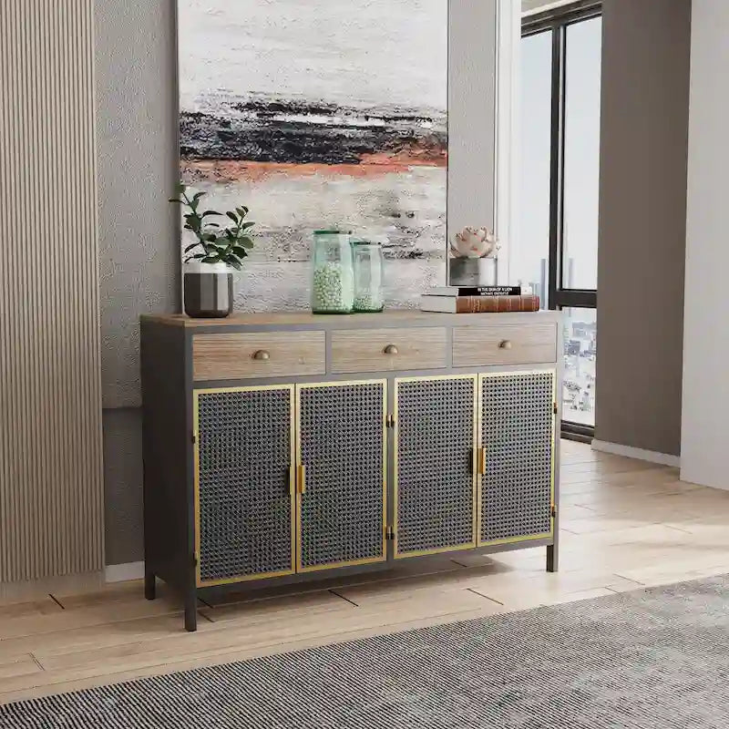 Meuble de rangement autoportant pour buffet Meuble d'entrée bas