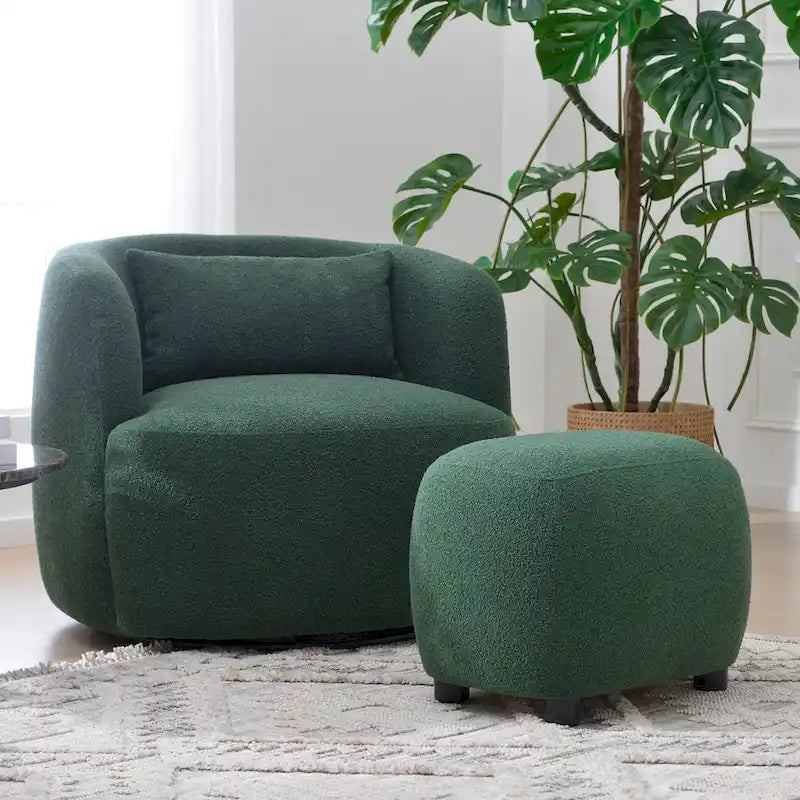 Repose-pieds Ottomane en Boucle de 23 po de Large Fauteuil Canapé