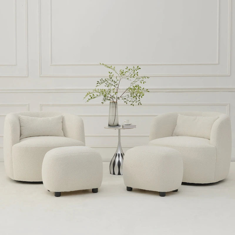 Repose-pieds Ottomane en Boucle de 23 po de Large Fauteuil Canapé