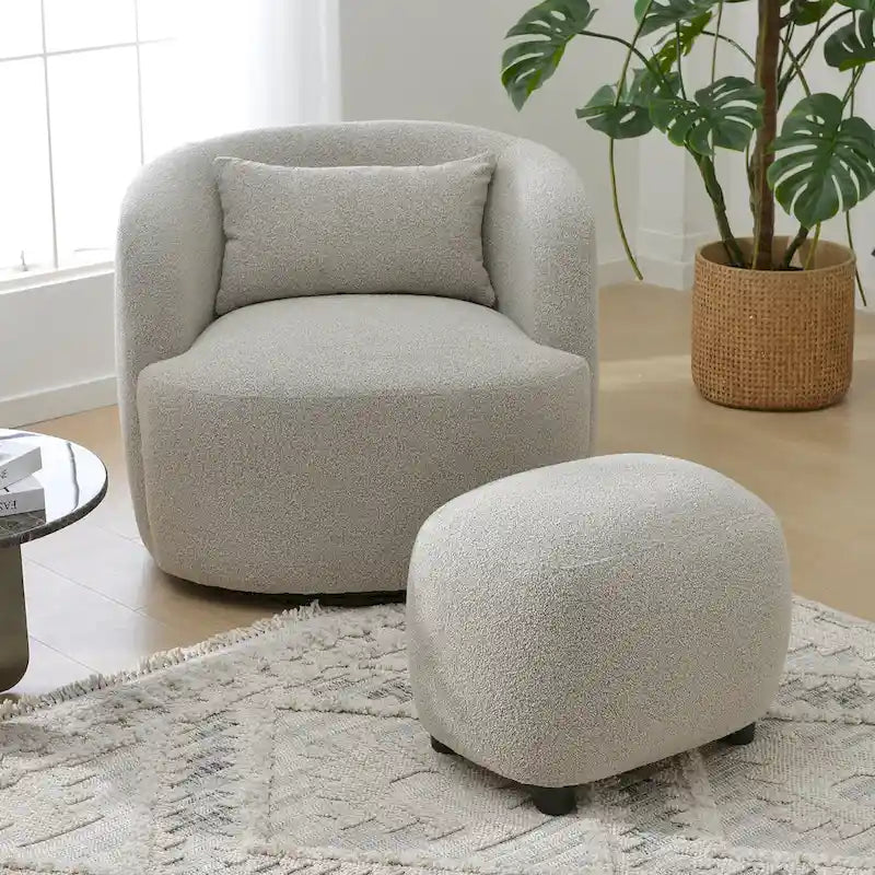 Repose-pieds Ottomane en Boucle de 23 po de Large Fauteuil Canapé