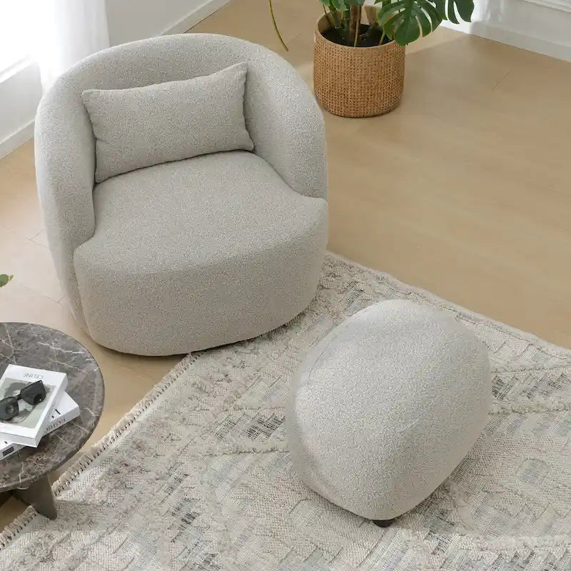 Repose-pieds Ottomane en Boucle de 23 po de Large Fauteuil Canapé