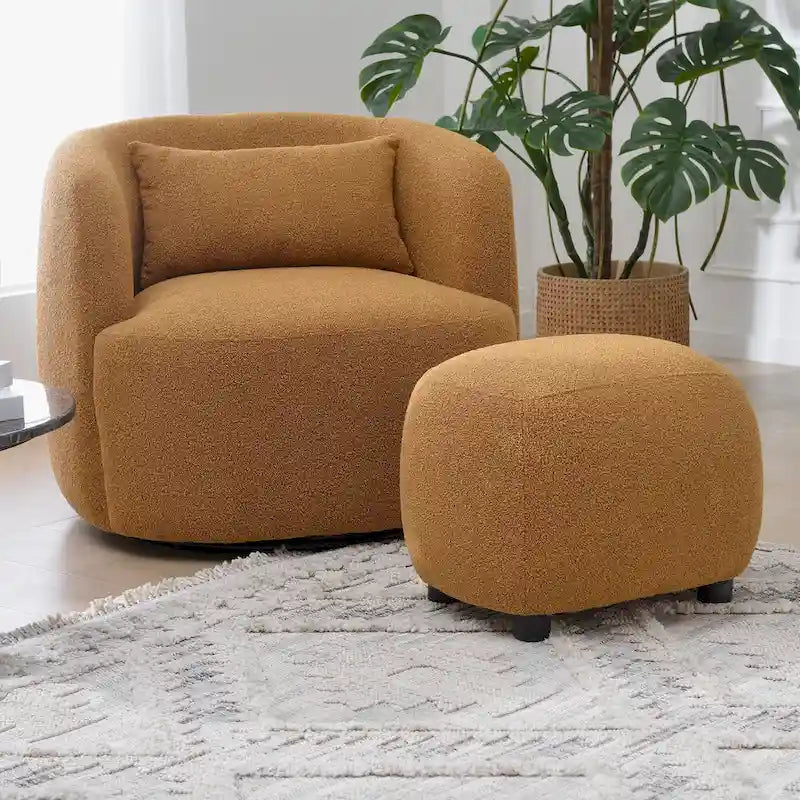 Repose-pieds Ottomane en Boucle de 23 po de Large Fauteuil Canapé