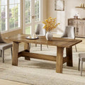 Table de salle à manger de 178 cm pour 6-8 personnes, table de cuisine rectangulaire style ferme - 178 cm (L) x 79 cm (P) x 75 cm (H)
