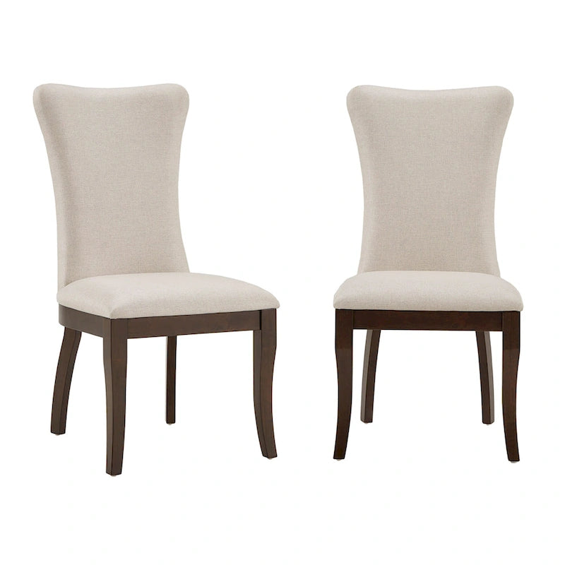 Chaises de salle à manger ailées en tissu Tallinn (Lot de 2)