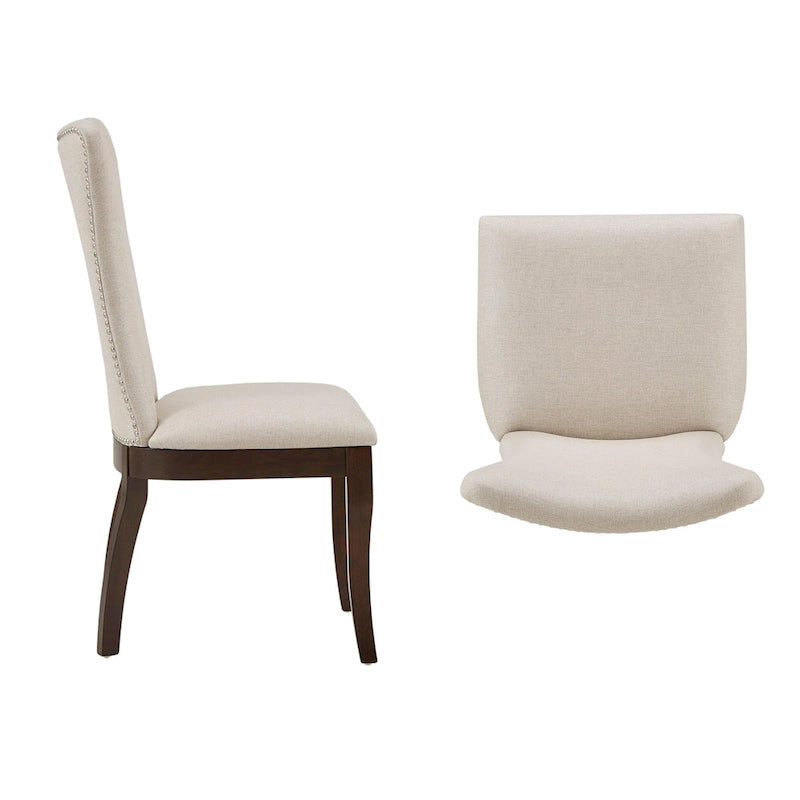 Chaises de salle à manger ailées en tissu Tallinn (Lot de 2)
