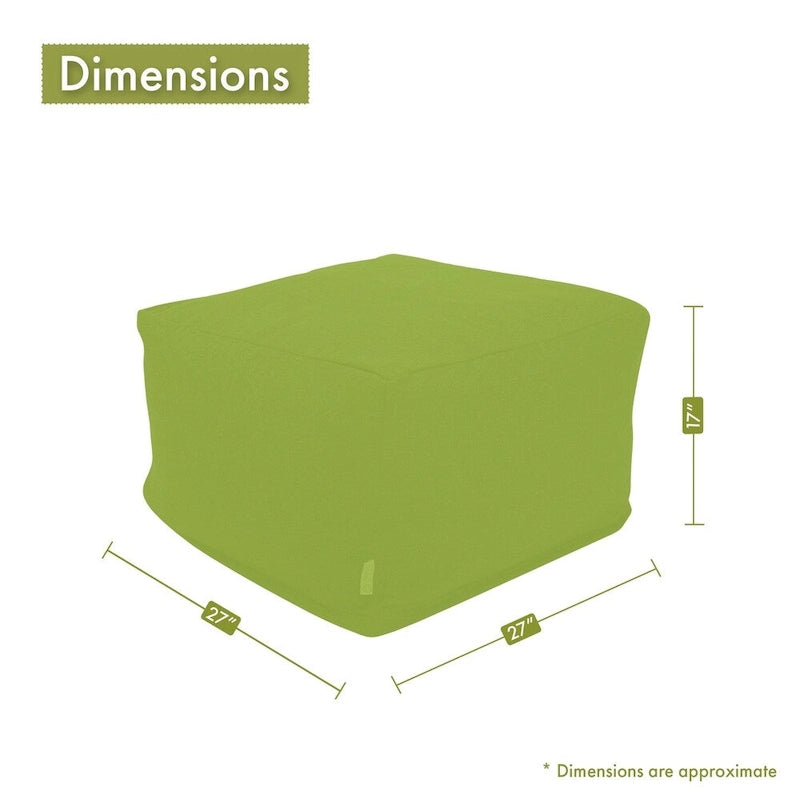 Pouf ottoman d'intérieur en coton Fusion 68,5 cm L x 68,5 cm l x 43 cm H