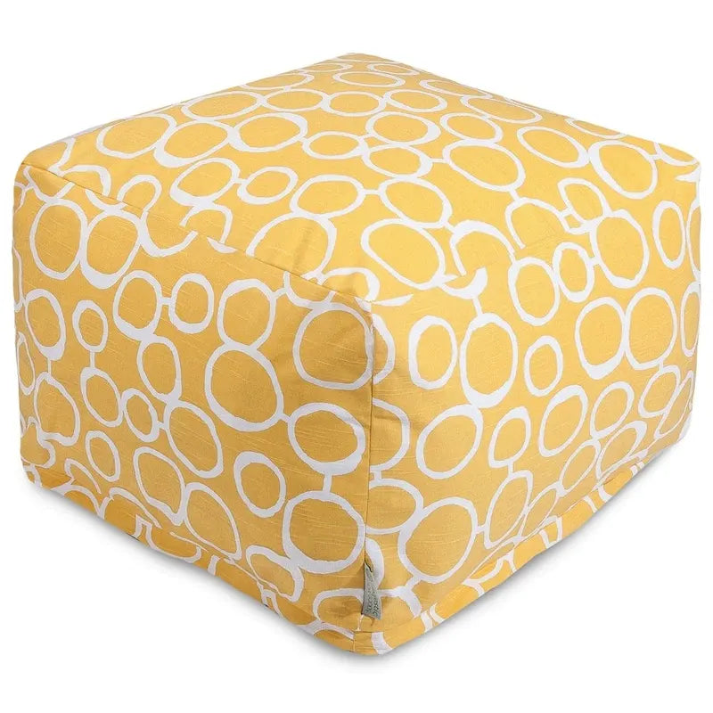 Pouf ottoman d'intérieur en coton Fusion 68,5 cm L x 68,5 cm l x 43 cm H