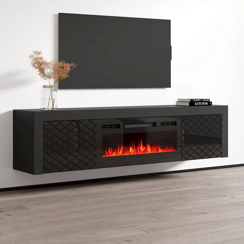 Meuble TV 71 avec cheminée électrique