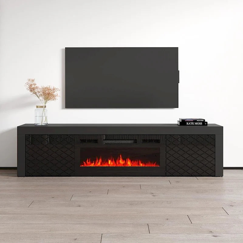 Meuble TV 71 avec cheminée électrique