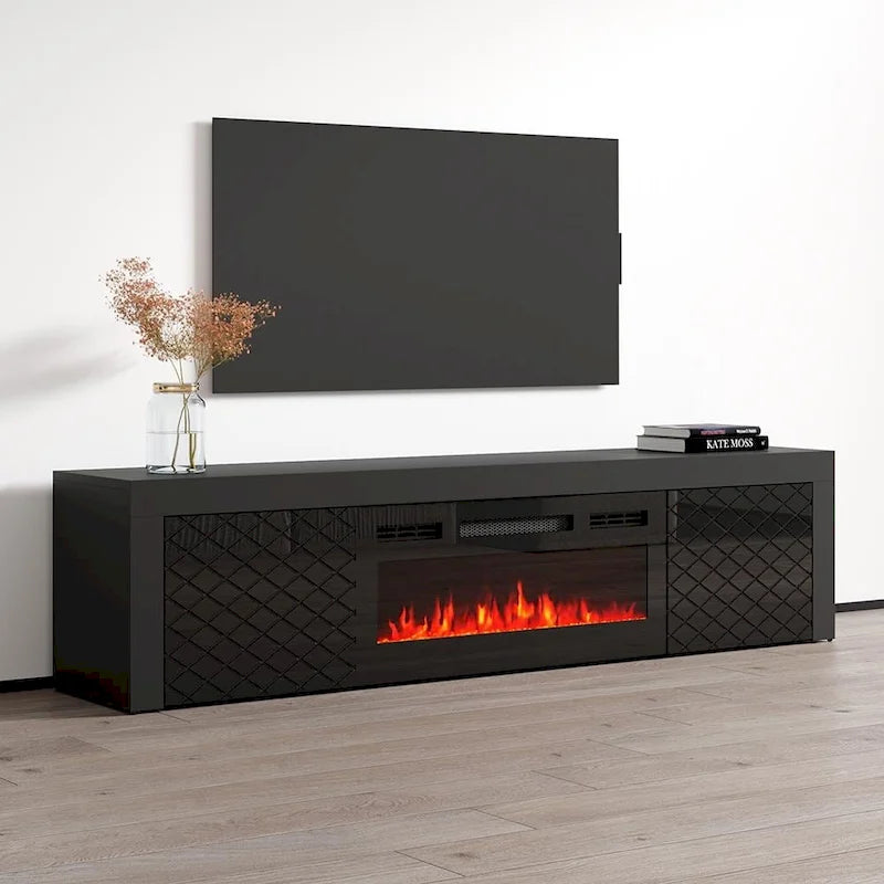 Meuble TV 71 avec cheminée électrique