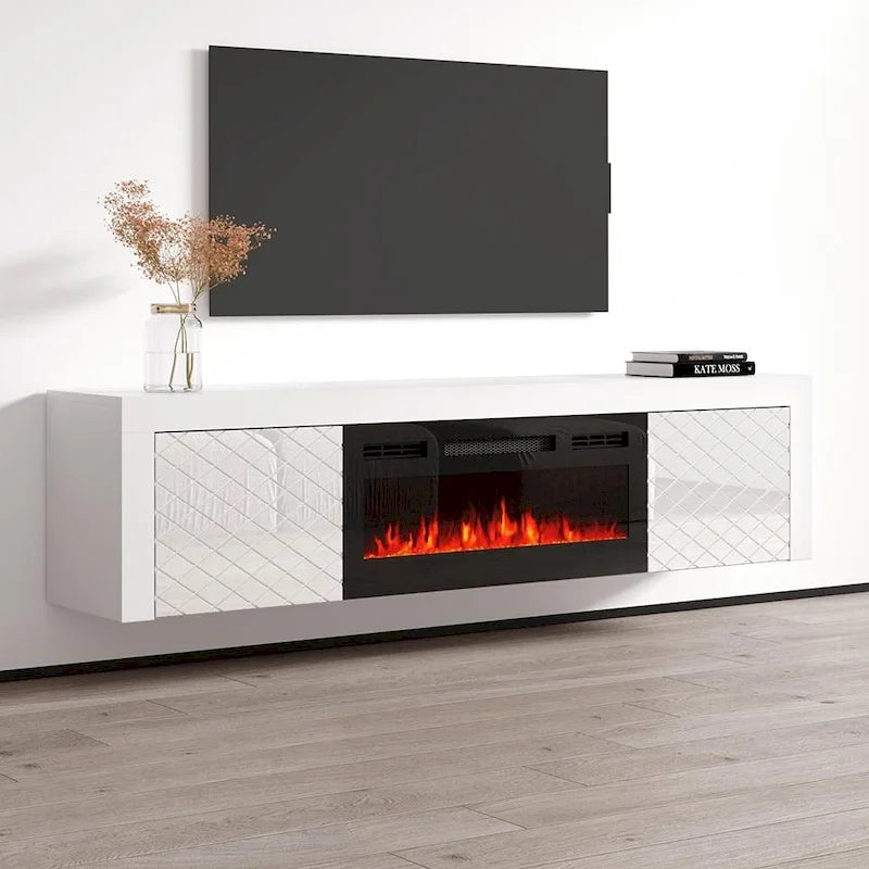 Meuble TV 71 avec cheminée électrique