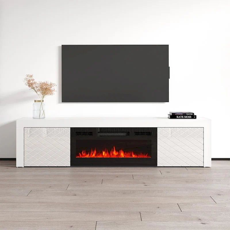 Meuble TV 71 avec cheminée électrique