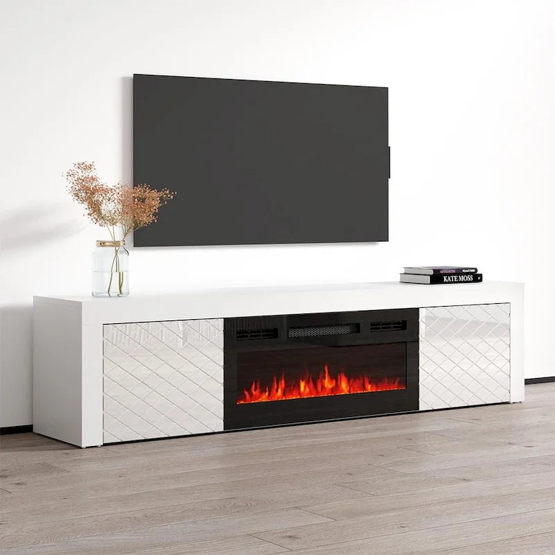 Meuble TV 71 avec cheminée électrique