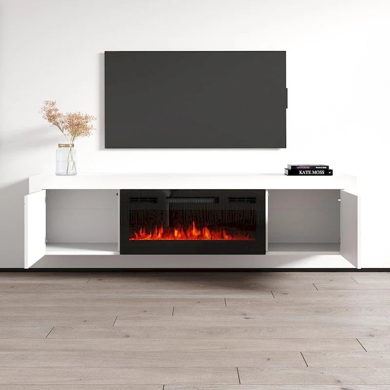 Meuble TV 71 avec cheminée électrique