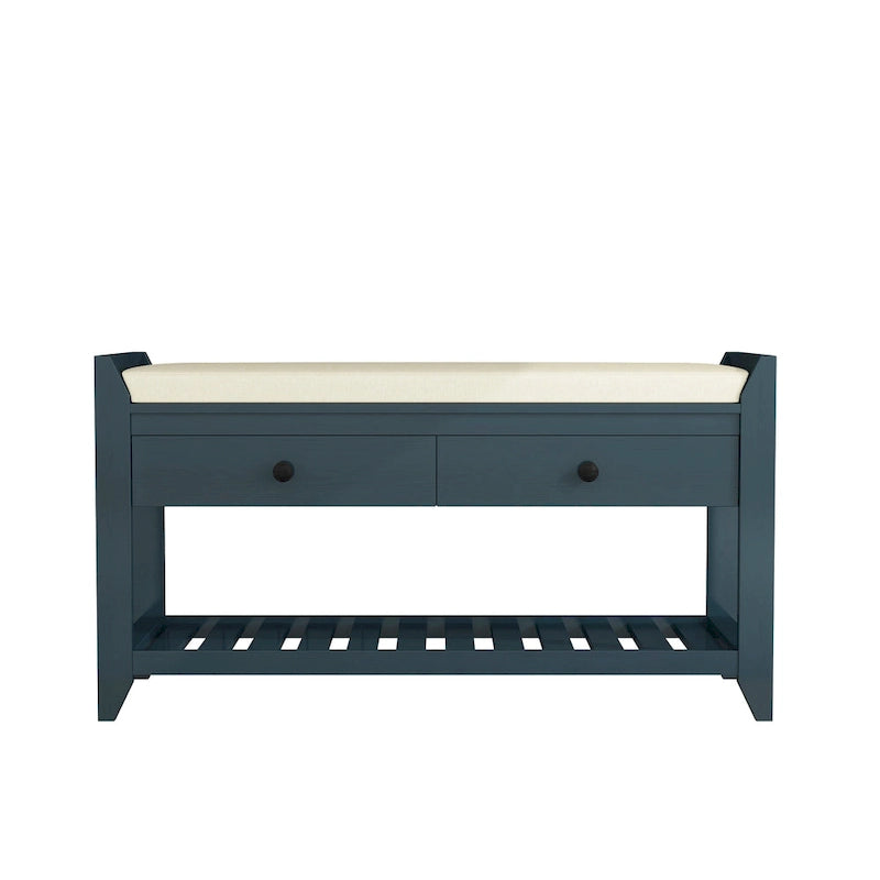 Banc de rangement d'entrée avec tiroirs