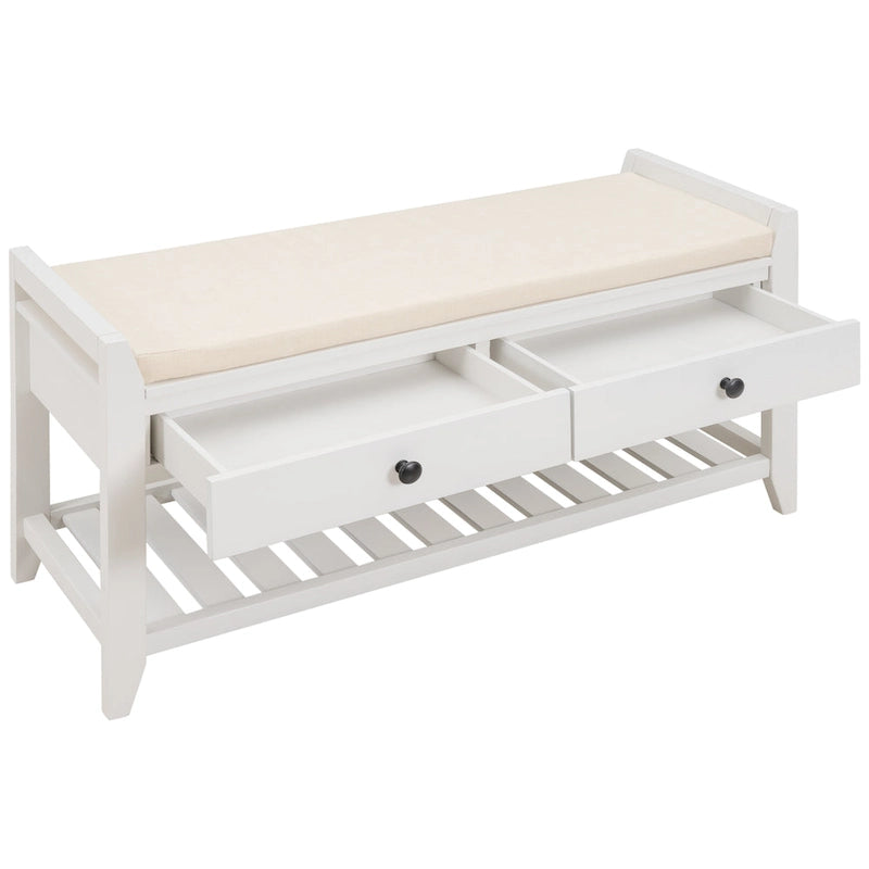 Banc de rangement d'entrée avec tiroirs
