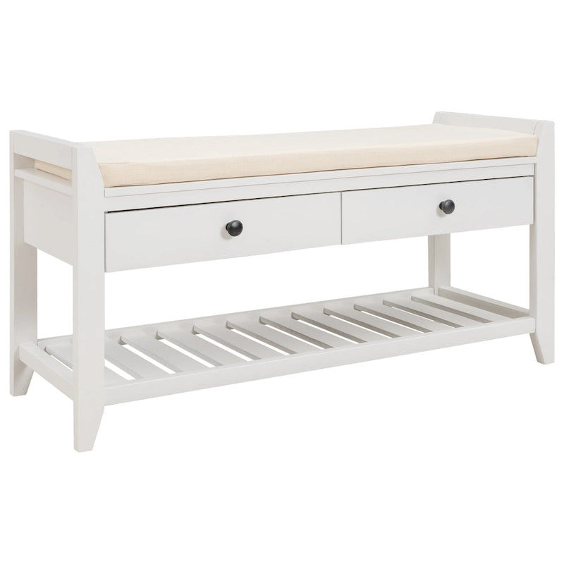 Banc de rangement d'entrée avec tiroirs