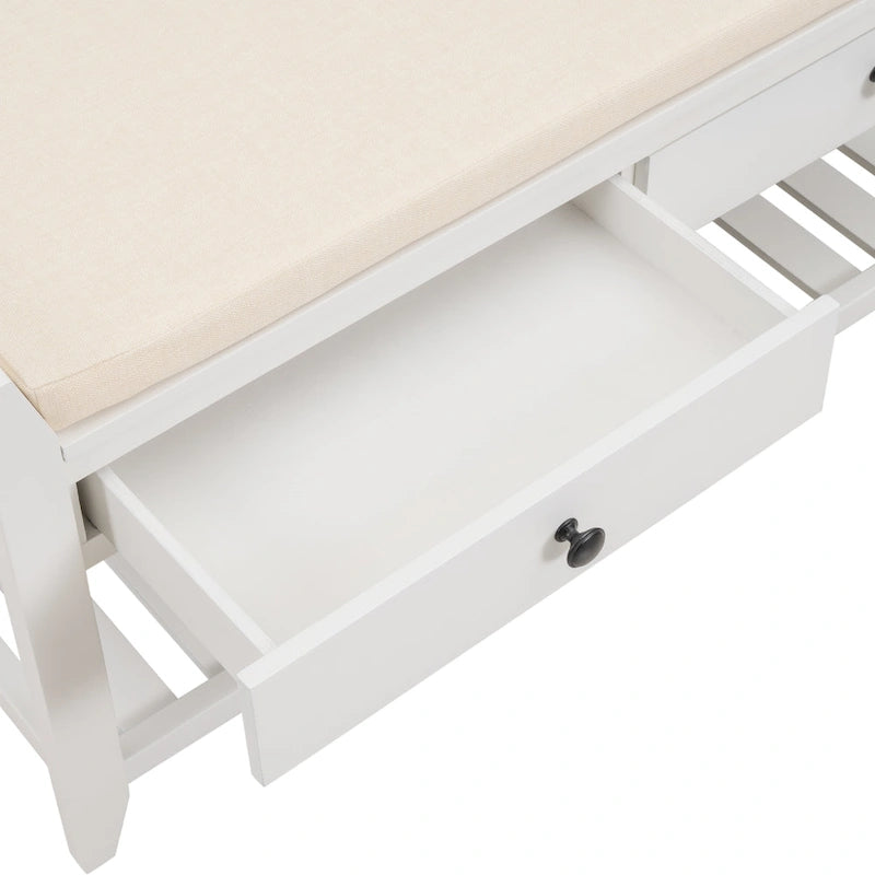 Banc de rangement d'entrée avec tiroirs