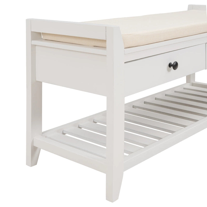 Banc de rangement d'entrée avec tiroirs
