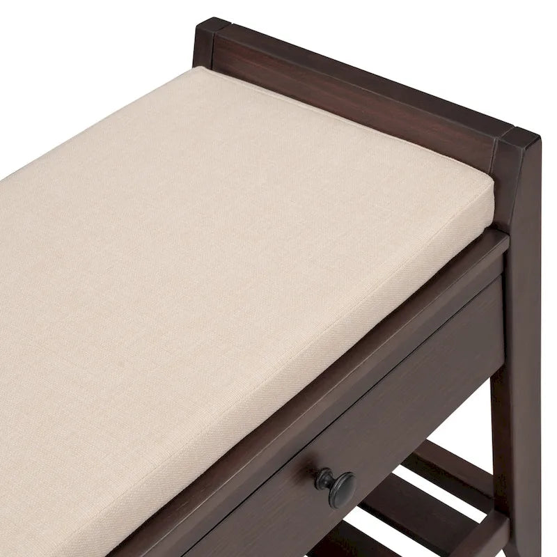 Banc de rangement d'entrée avec tiroirs