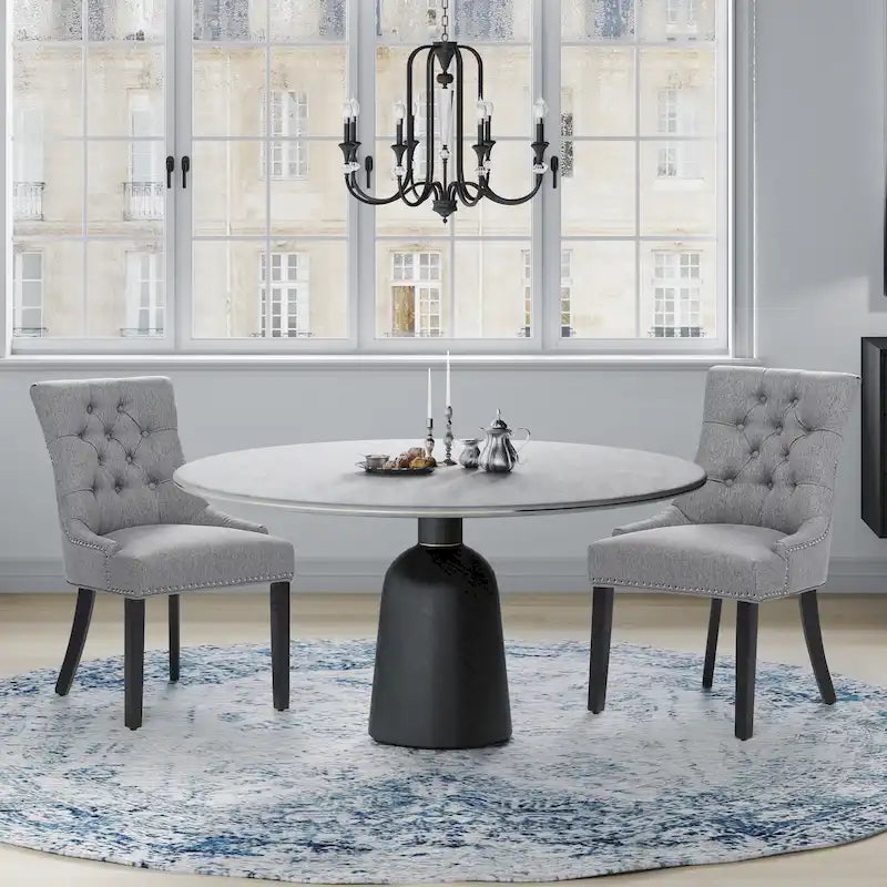 Chaise de salle à manger capitonnée (lot de 2)