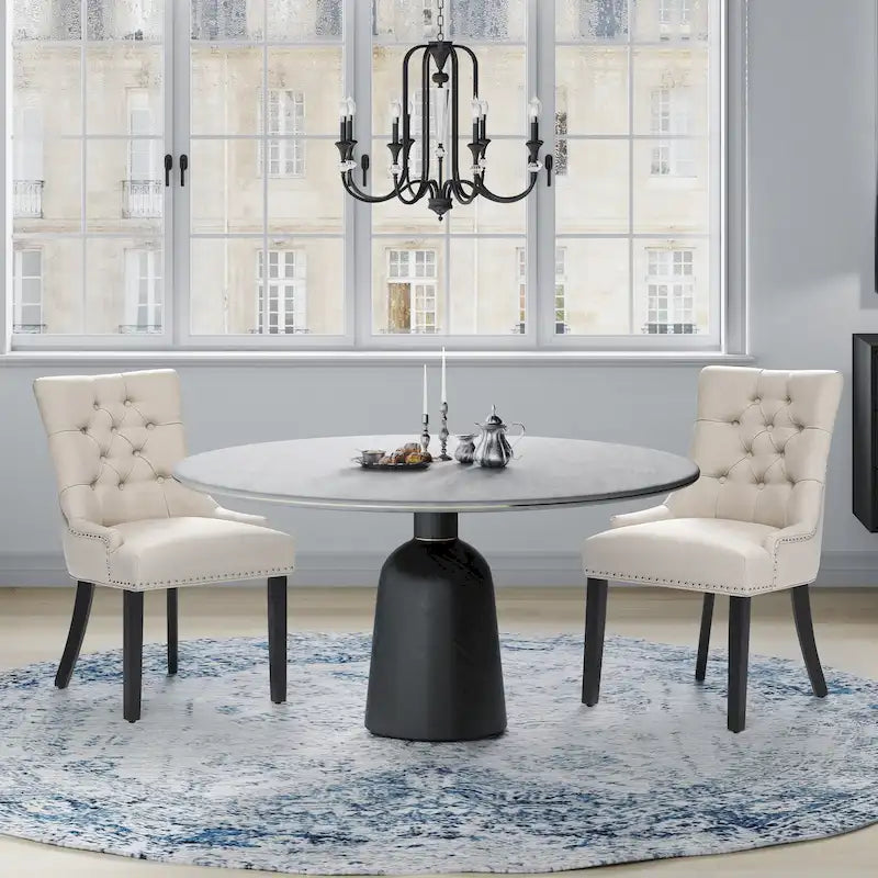 Chaise de salle à manger capitonnée (lot de 2)