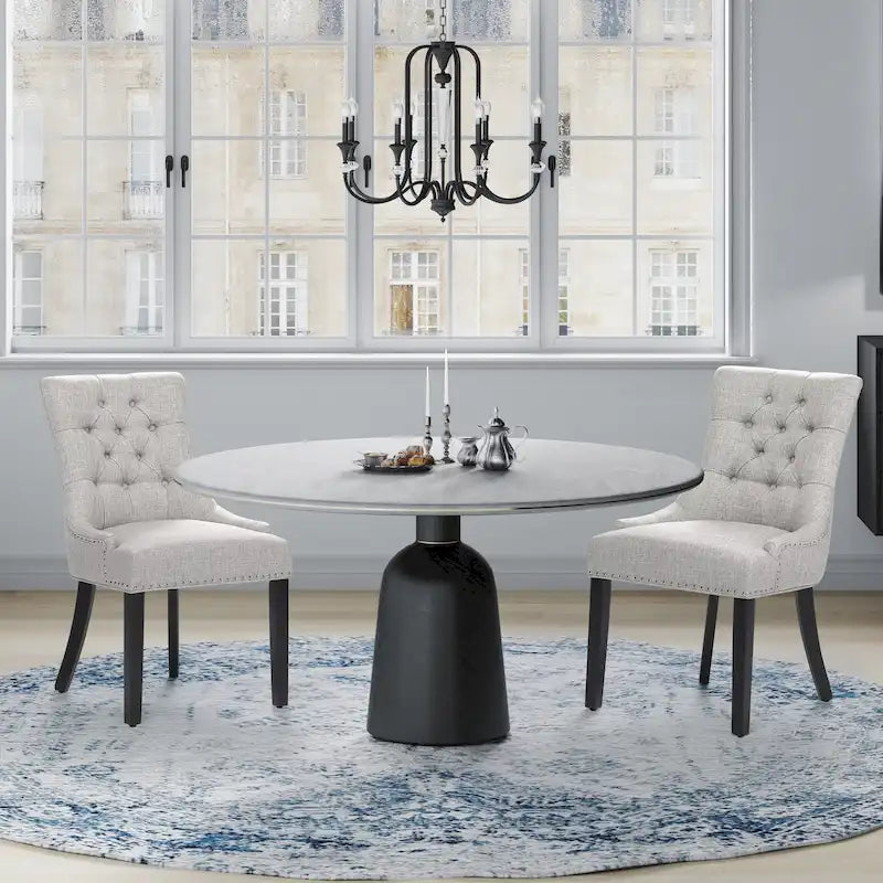 Chaise de salle à manger capitonnée (lot de 2)