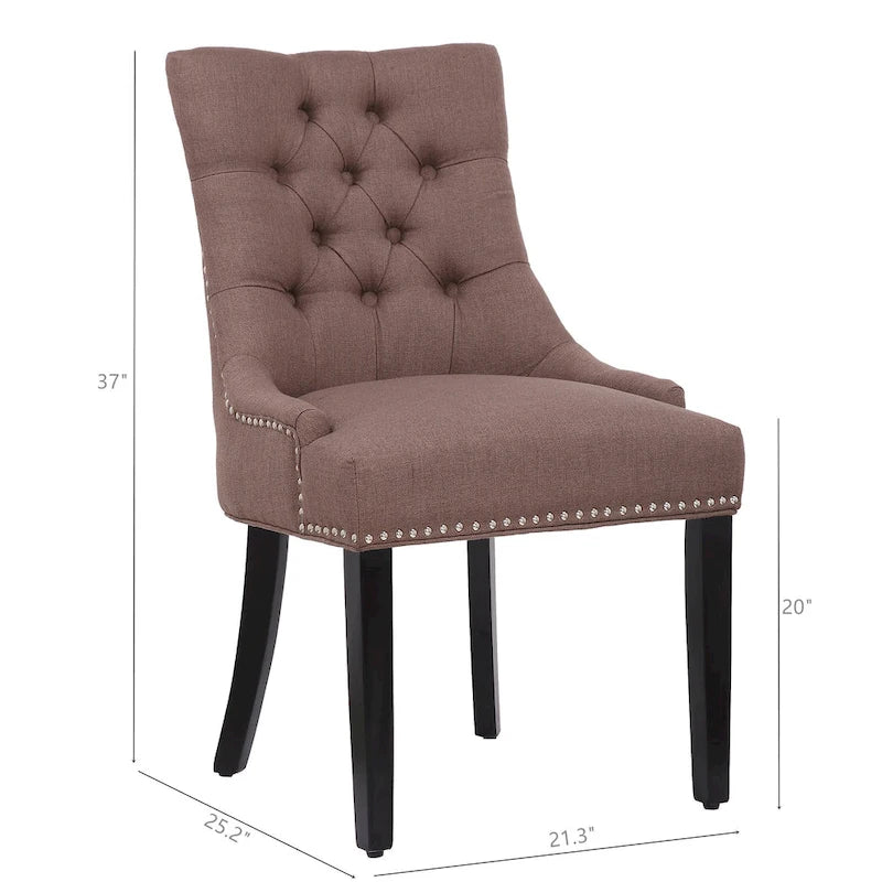 Chaise de salle à manger capitonnée (lot de 2)