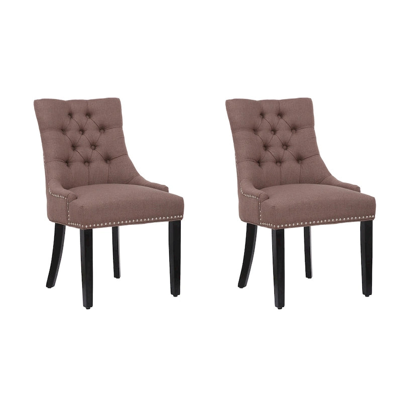 Chaise de salle à manger capitonnée (lot de 2)