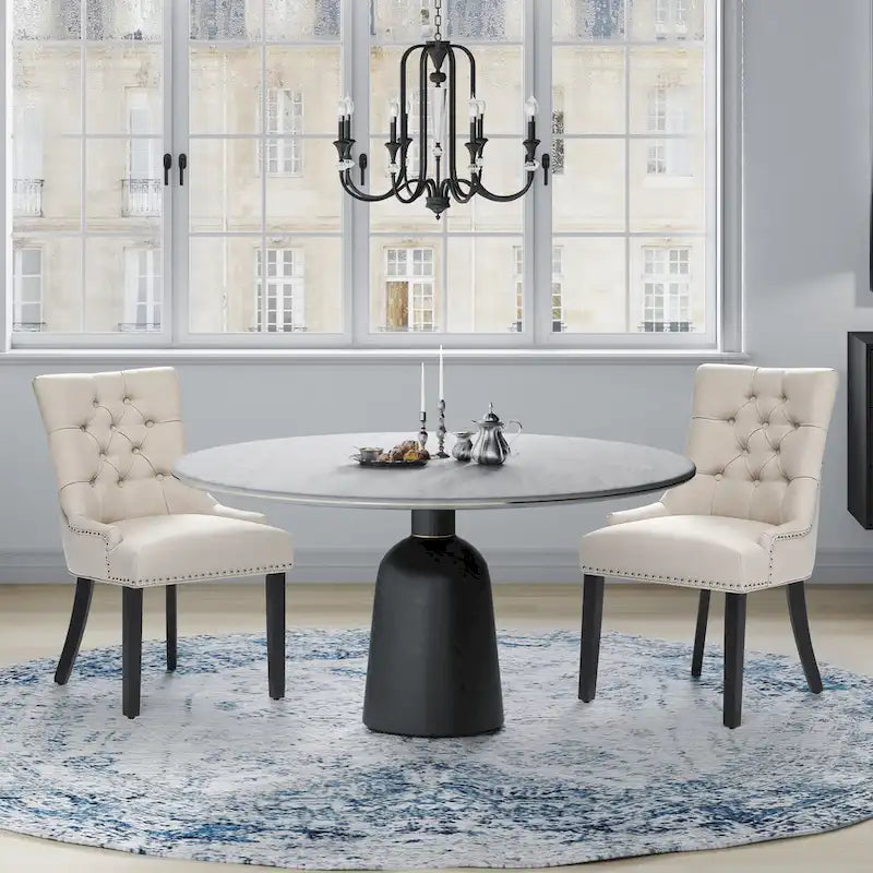 Chaise de salle à manger capitonnée (lot de 2)