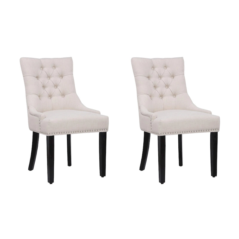 Chaise de salle à manger capitonnée (lot de 2)
