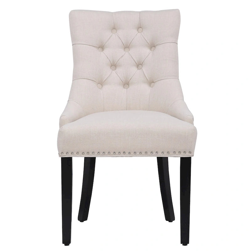 Chaise de salle à manger capitonnée (lot de 2)
