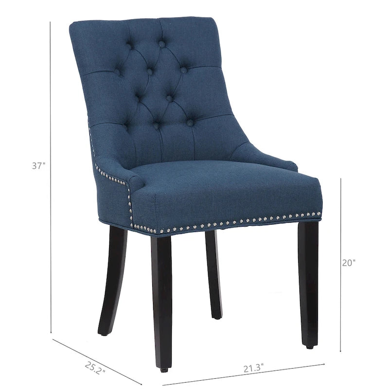 Chaise de salle à manger capitonnée (lot de 2)