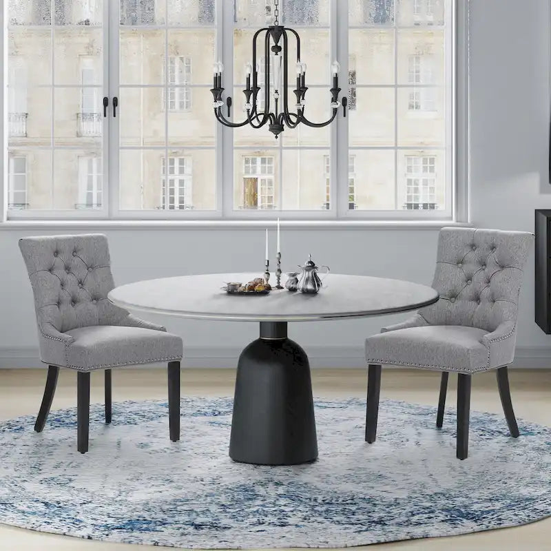 Chaise de salle à manger capitonnée (lot de 2)