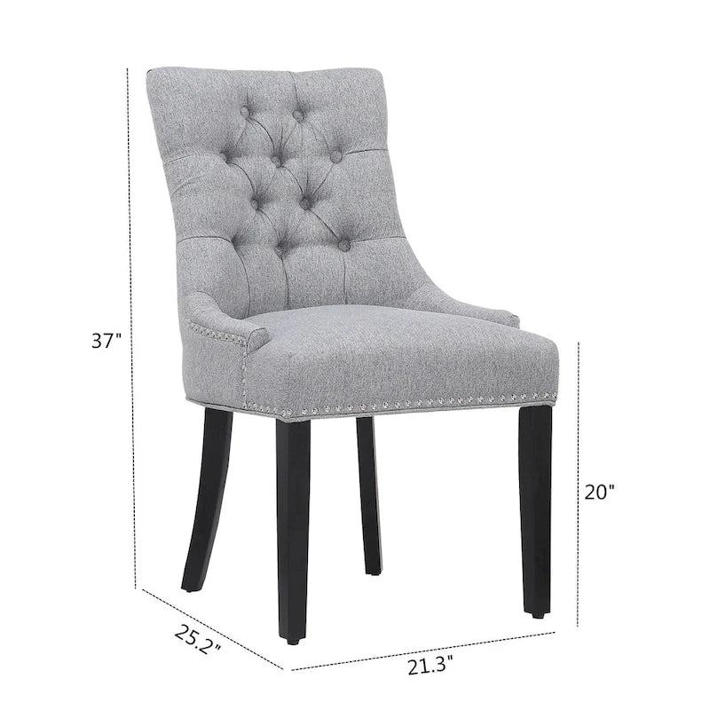 Chaise de salle à manger capitonnée (lot de 2)
