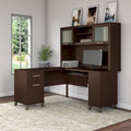 Bureau d'angle avec étagère de rangement