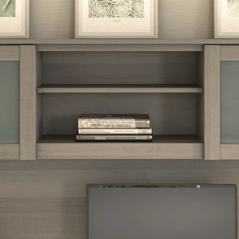 Bureau d'angle avec étagère de rangement