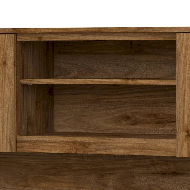 Bureau d'angle avec étagère de rangement