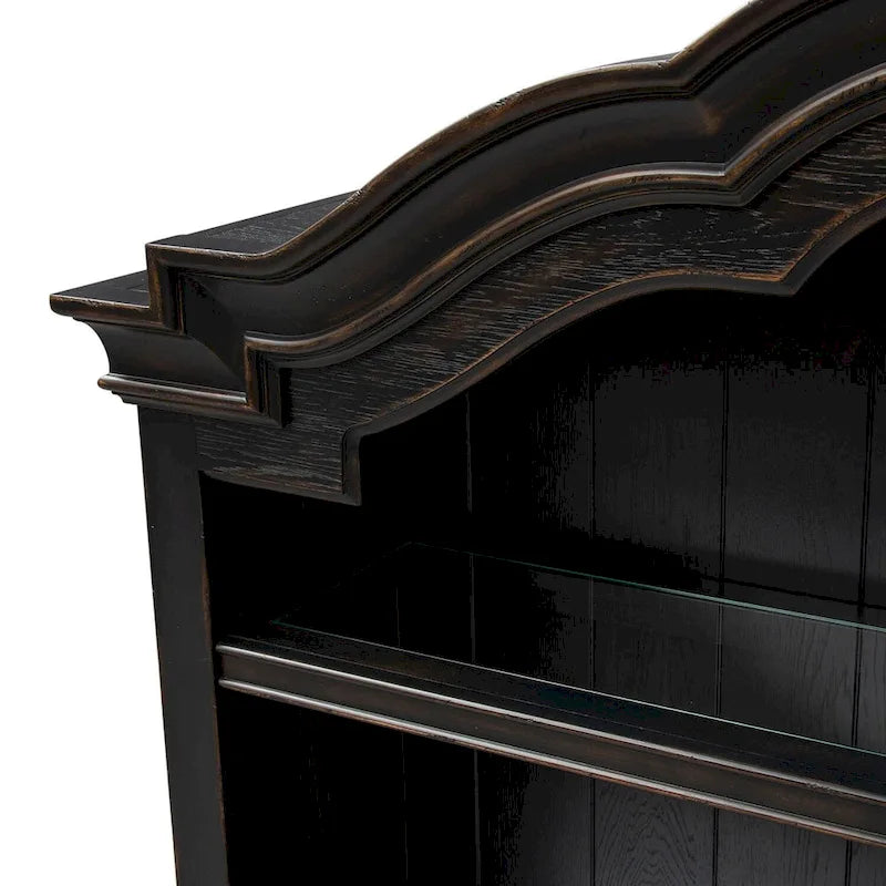 Vaisselier crédenza noir antique brossé