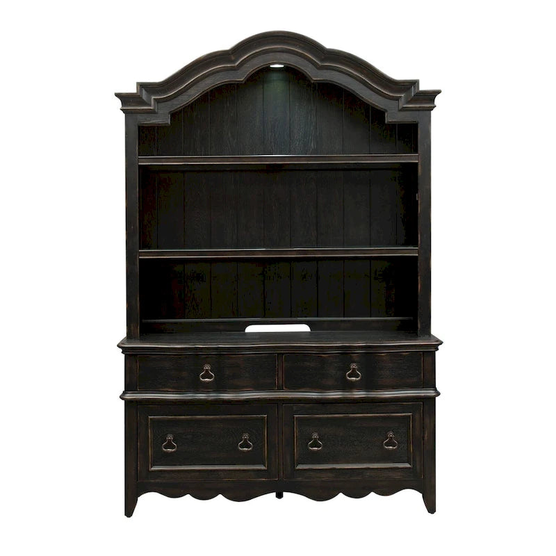 Vaisselier crédenza noir antique brossé