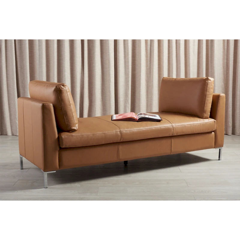 Banc en cuir - 81 po L x 32 po P x 34 po H - 81Lx32Px34H