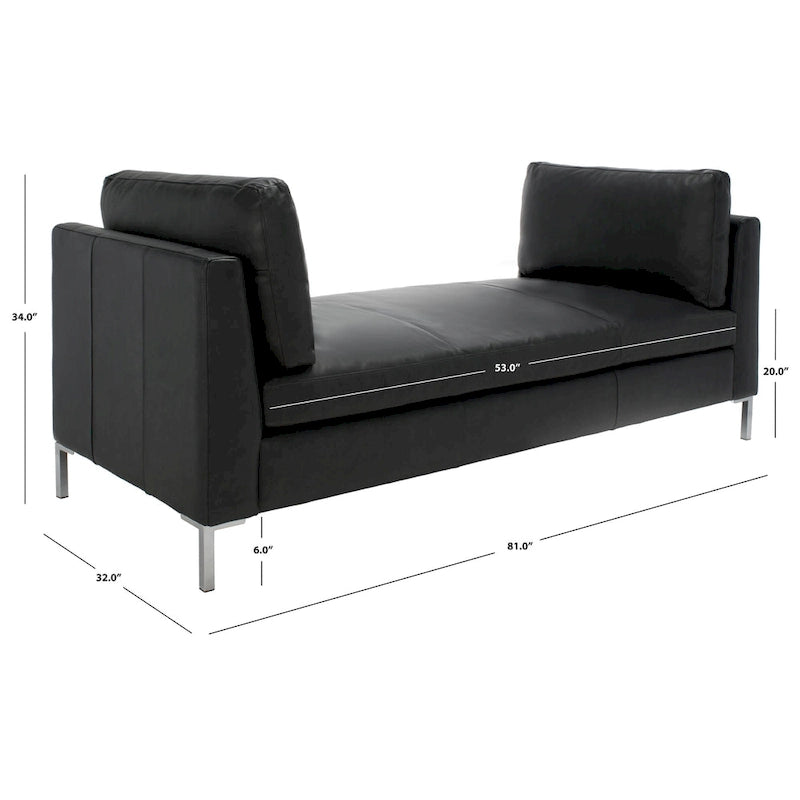 Banc en cuir - 81 po L x 32 po P x 34 po H - 81Lx32Px34H