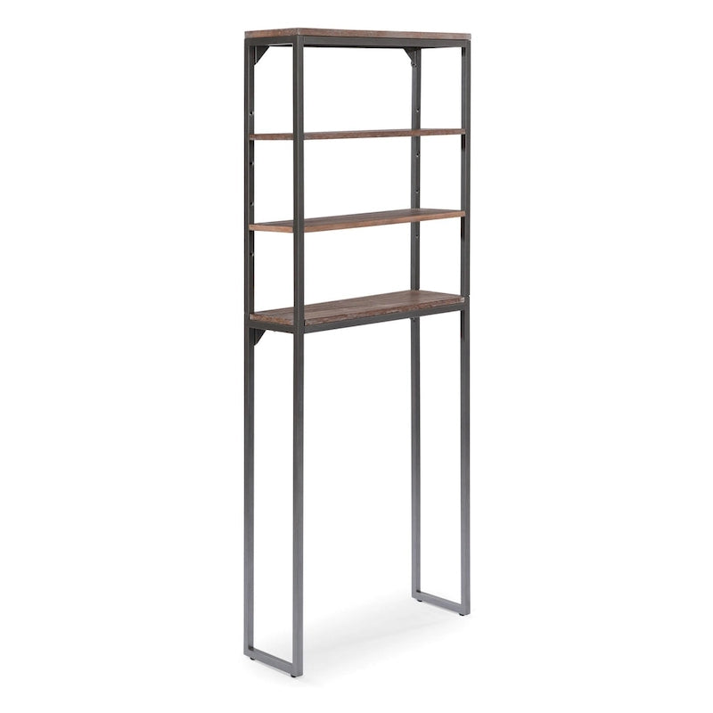 Abattant de toilette gris avec étagère réglable - S/O