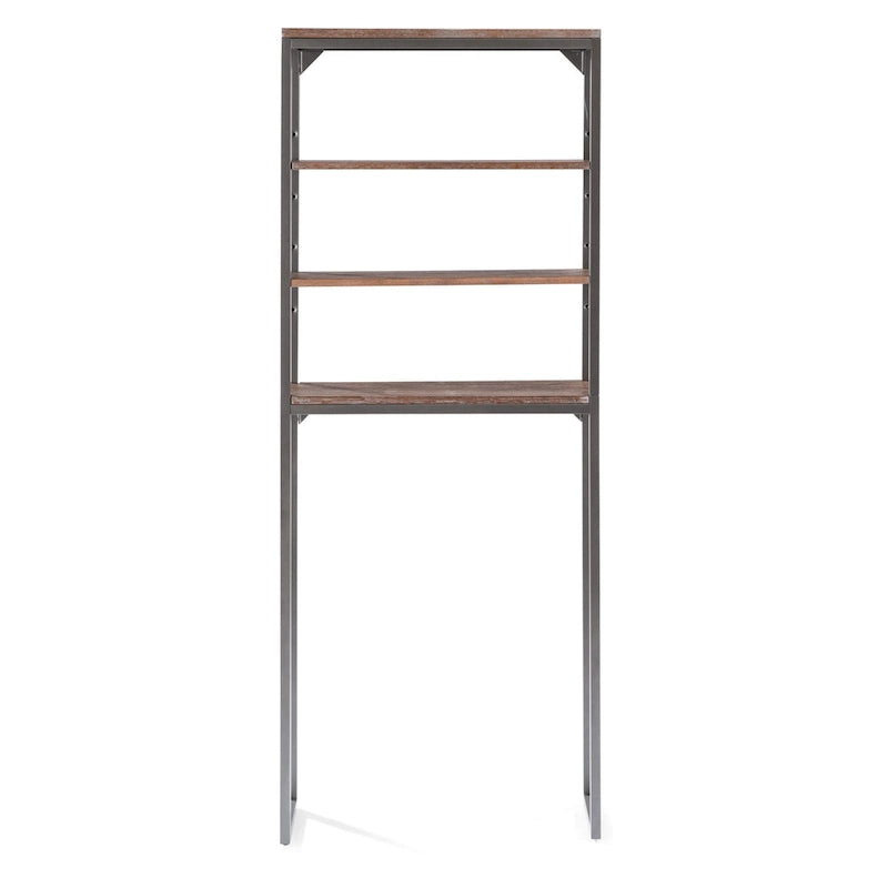 Abattant de toilette gris avec étagère réglable - S/O