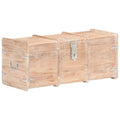 vidaXL Storage Chest Storage Trunk with Latch for Bedroom Solid Wood Acacia - 35.4x15.7x15.7 (W x D x H)