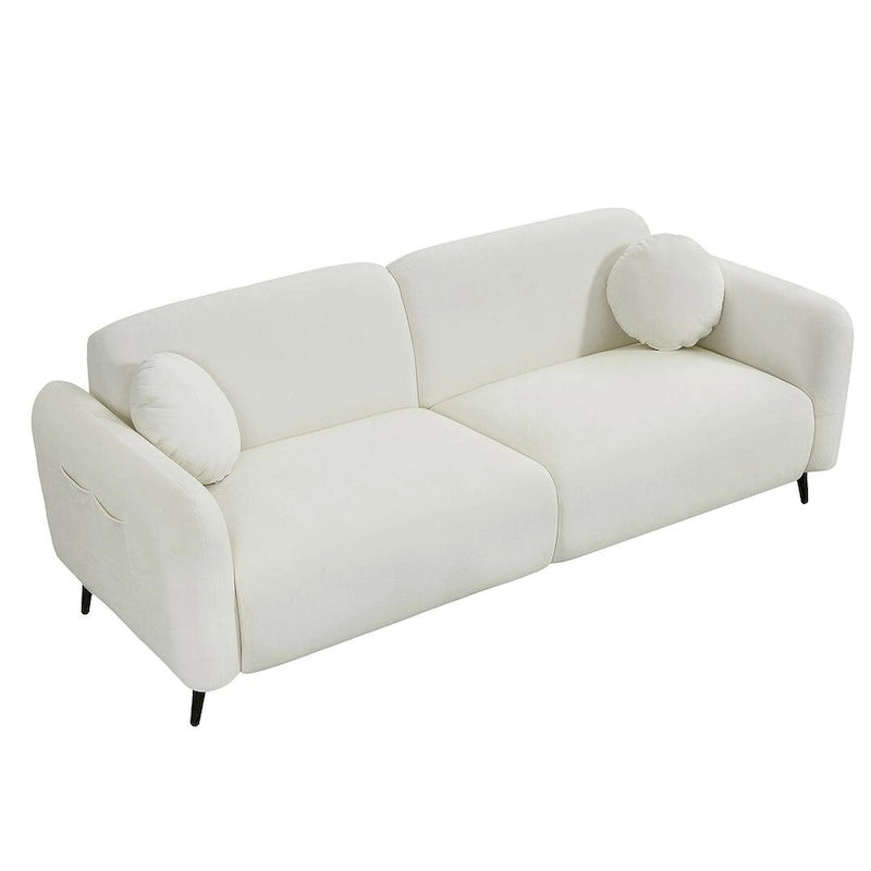 Canapé rembourré moderne avec base en métal, causeuse de luxe pour salon, réception