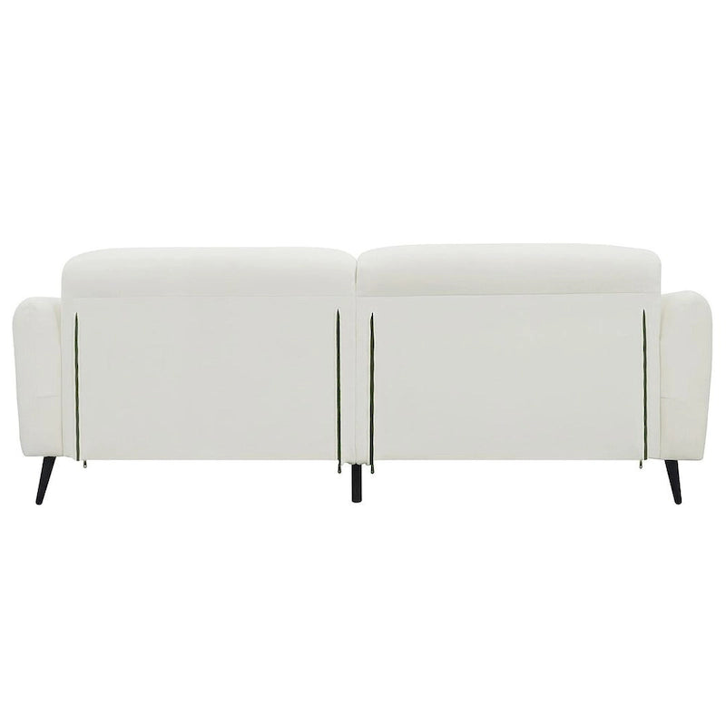 Canapé rembourré moderne avec base en métal, causeuse de luxe pour salon, réception
