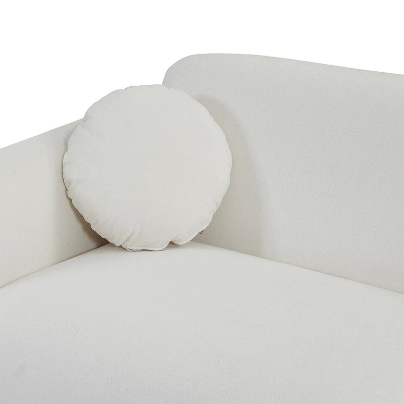 Canapé rembourré moderne avec base en métal, causeuse de luxe pour salon, réception