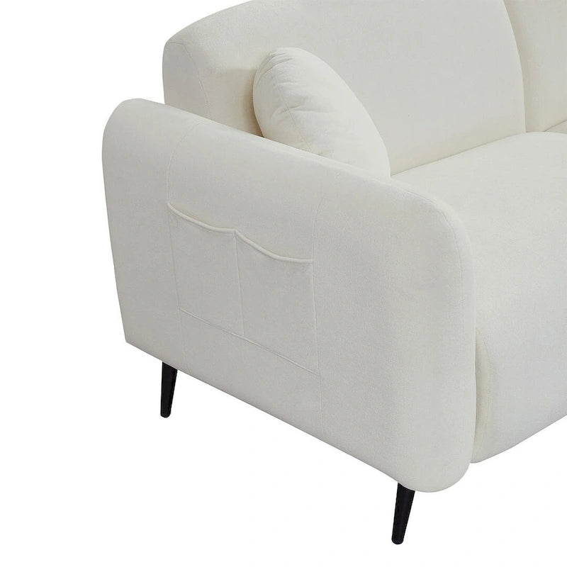 Canapé rembourré moderne avec base en métal, causeuse de luxe pour salon, réception