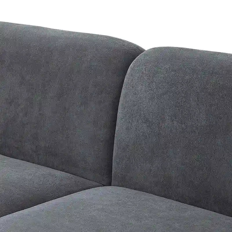Canapé rembourré moderne avec base en métal, causeuse de luxe pour salon, réception